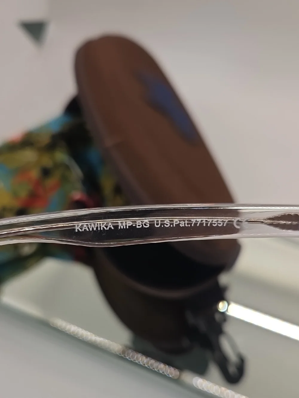 Maui Jim Kawika MJ B257 05CR Clear Frame Blue Mirrored Lens Sunglasses